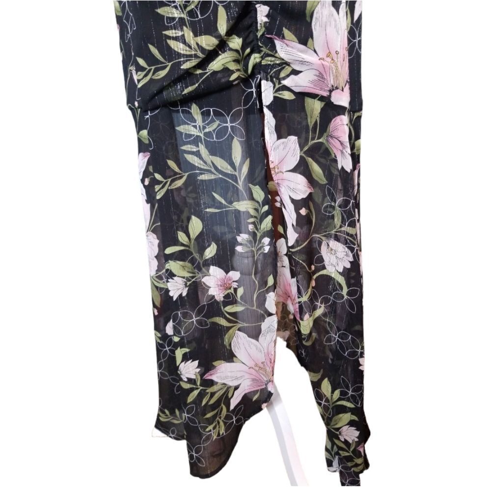 Guess V-neck Sleeveless Floral Chiffon Maxi Size Medium - Picture 6 of 9